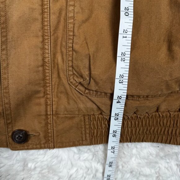 Vintage LL Bean Chore Jacket Men's Medium Brown Cotton Barn Coat Bomber DRH9 - Picture 7 of 11